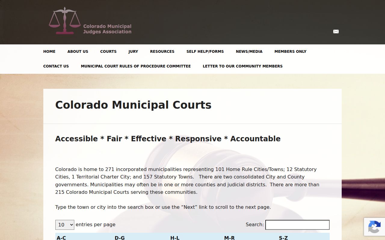 Conejos County municipal warrant court directory entries